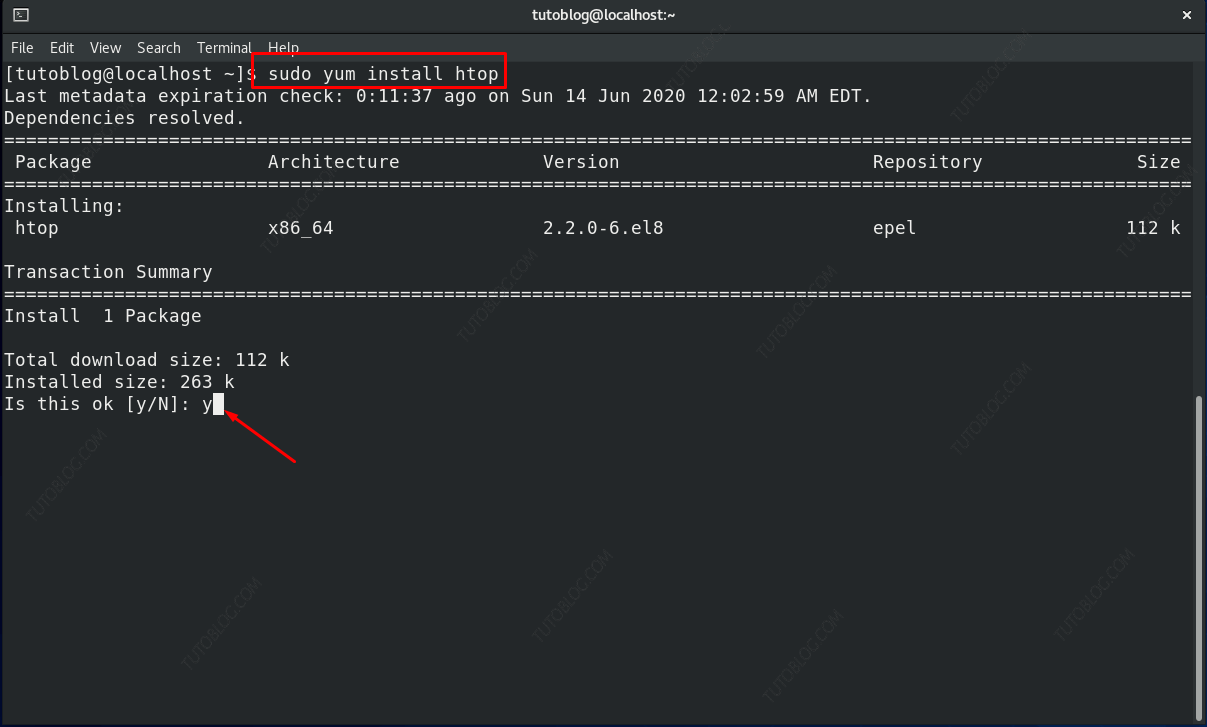 htop 7 How to install and use htop to monitor system processes in CentOS 8